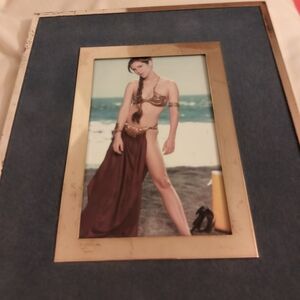 STAR WARS PHOTO OF LEIA IN SLAVE OUTFITS FRAMED 10 1/4 X 8 1/4